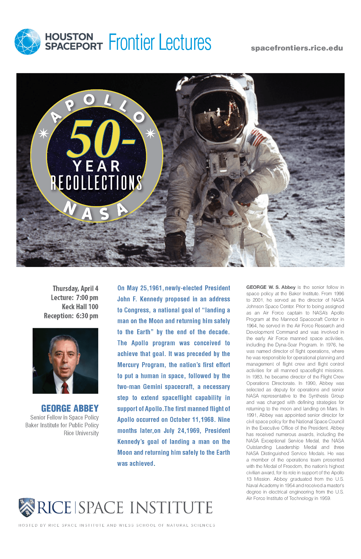 50 Year Recollections - Apollo / NASA poster